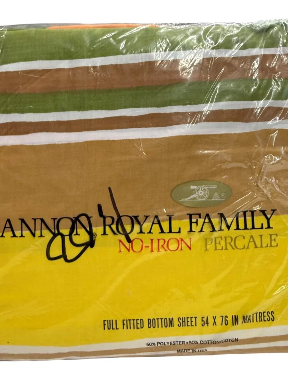 New Cannon Royal Family Festival‎ Stripe Full Fitted Bottom Sheet Cotton Blend